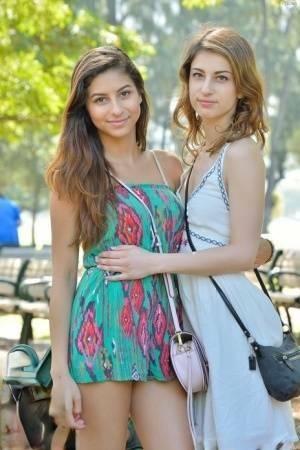 Beautiful teen girls flash their twats in public before fisting at home on justmyfans.pics