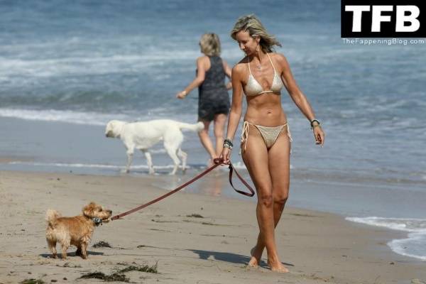 Lady Victoria Hervey Takes Her Norfolk Terrier D 19Artagnan For Beach Stroll in Malibu on justmyfans.pics