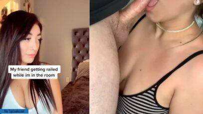 Sexy babe is waiting for her boyfriend to fuck her, while he gave TikTok dick sucking to his girlfriend on justmyfans.pics