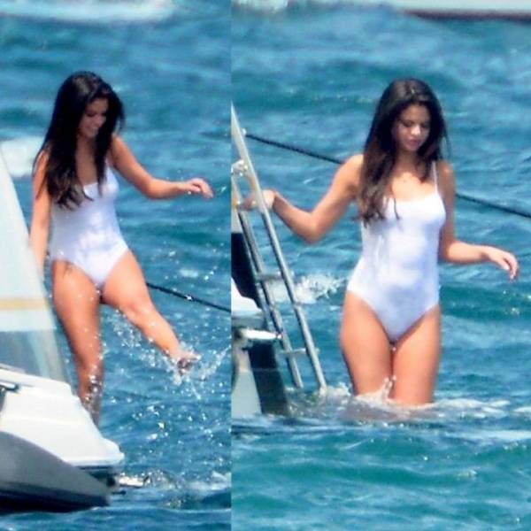 Selena Gomez See Through One Piece Lingerie Beach Set  - Usa on justmyfans.pics