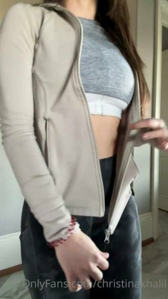 Christina Khalil Sexy Gym Outfit Strip Onlyfans Video Leaked on justmyfans.pics