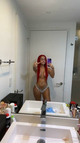 Malu Trevejo Topless Redhead Thong Onlyfans Set  - Usa on justmyfans.pics