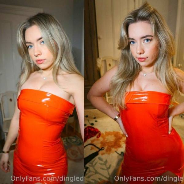 Dinglederper Red Leather Dress Onlyfans Nudes Leaked on justmyfans.pics
