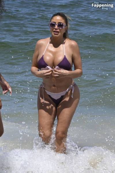Larsa Pippen Looks Incredible as She Wears a Purple String Bikini on Miami Beach (24 Photos) on justmyfans.pics
