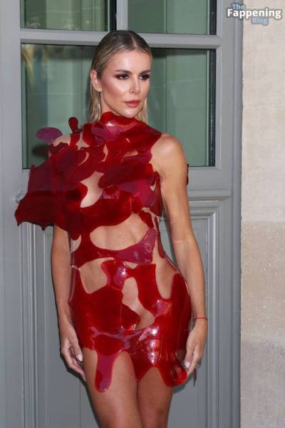 Águeda López Stuns in a Red Dress in Paris (16 Photos) on justmyfans.pics