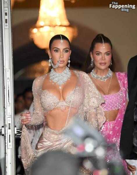 Kim Kardashian & Khloe Kardashian Look Sexy at Anant Ambani’s Wedding (22 Photos) on justmyfans.pics
