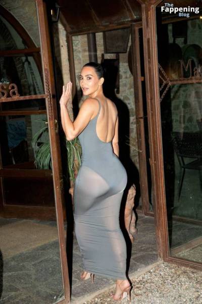 Kim Kardashian Shows Off Her Assets in a Sheer Dress (14 Photos) on justmyfans.pics